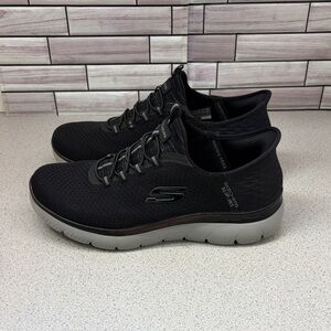Skechers Slip-Ins Hands Free Men’s size 9 Wide fit Black/Gray